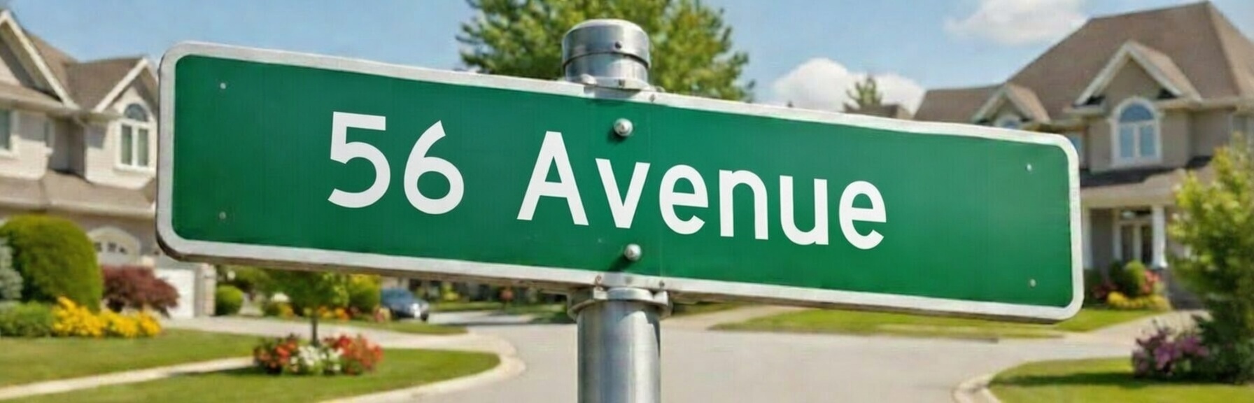 56 Avenue street sign