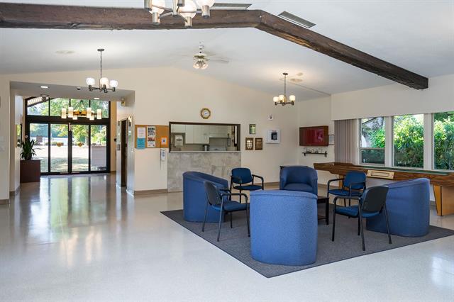 this photo shows the interior of the clubhouse North facing view