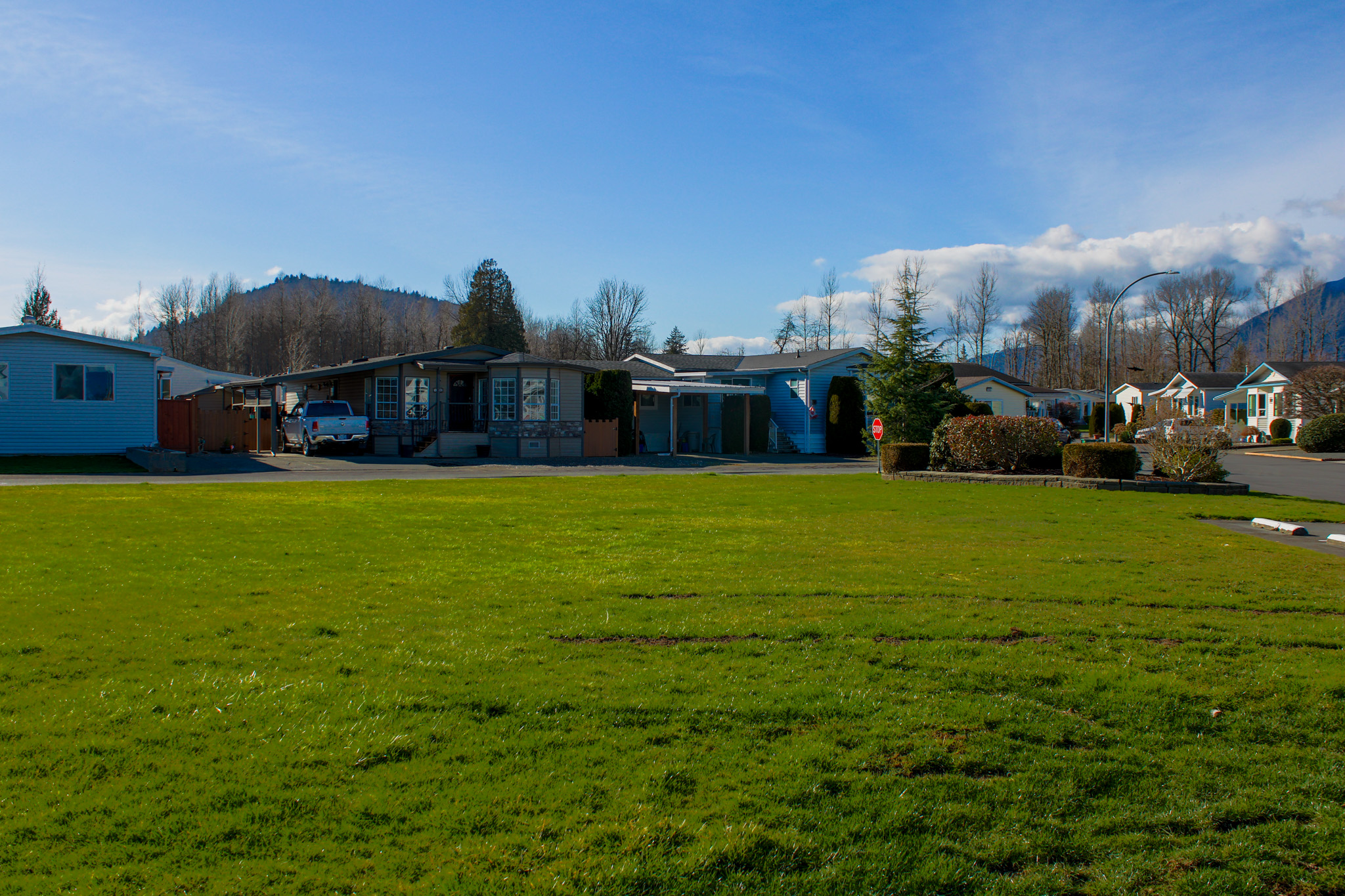 The west looking view from Rainbow Estates in Chilliwack.