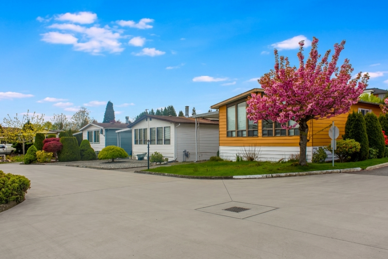 Cherry Brook Park 1640 162 Street - image shows homes and streets in the complex