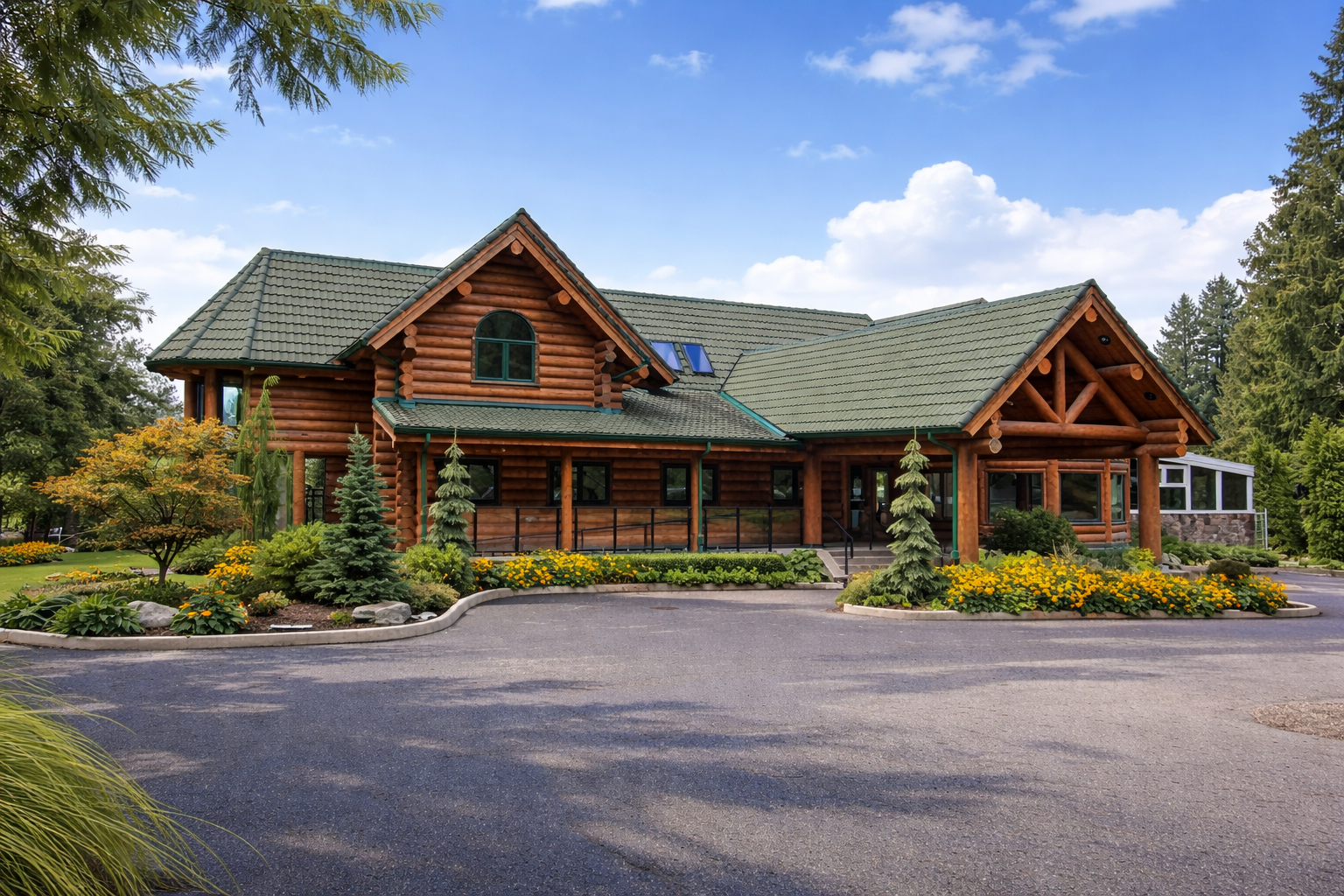 Clubhouse front view - The Cottages at Bridal Falls