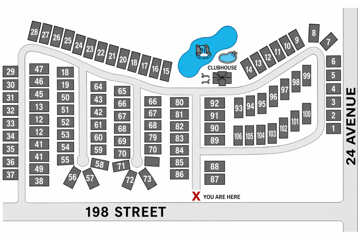 Deer Creek Estates 2315 198 Street Langley BC - Site Map