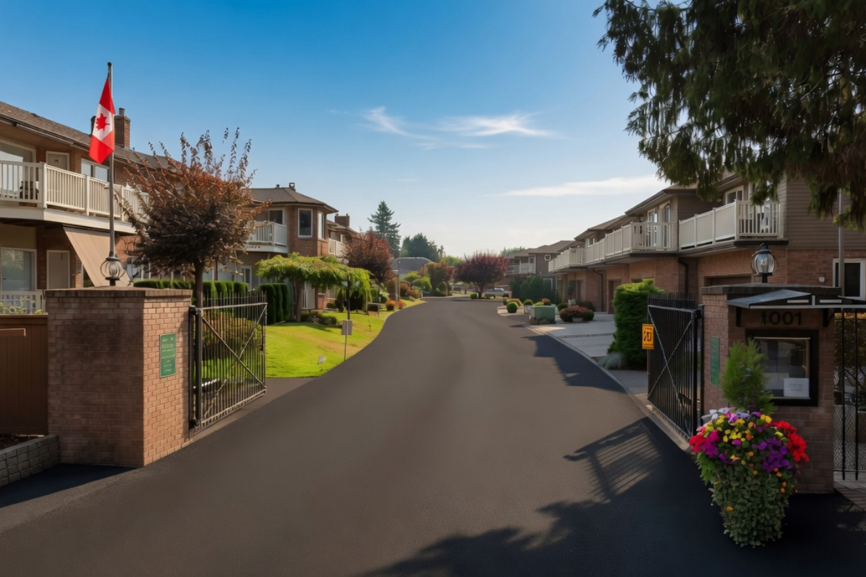image shows the entrance to Edenbank 7001 Eden Drive Chilliwack, BC