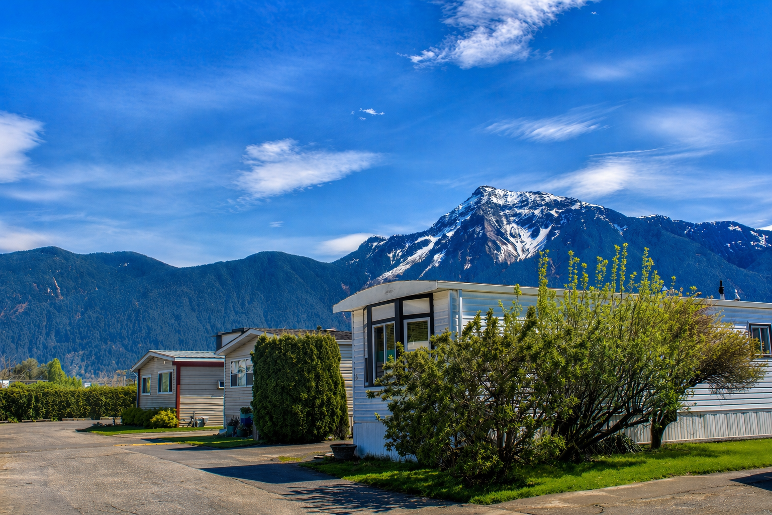 image shows Heath Court mobile home park 1884 Heath Road, Agassiz BC