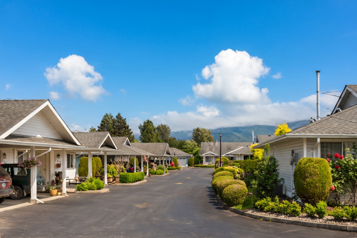 Image shows the complex at Cottonwood Village 7610 Evans Road