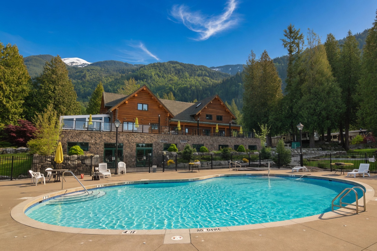 Swimming Pool at The Cottages at Bridal Falls