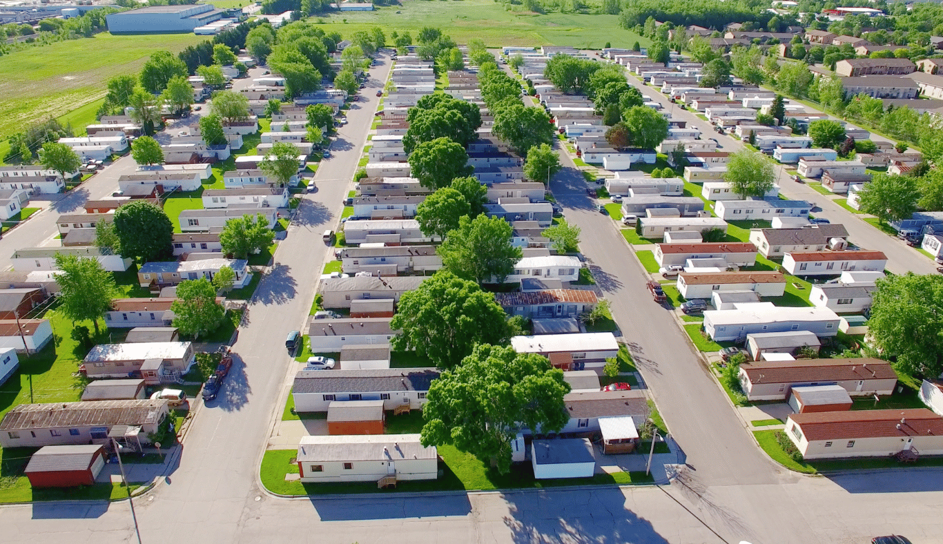 Manufactured Home Park drone view