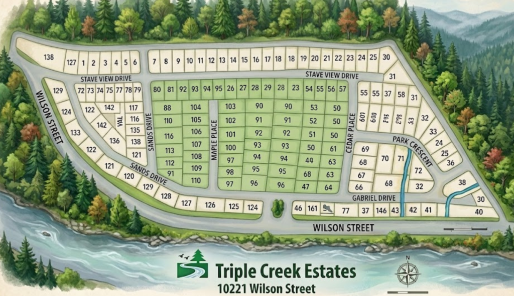 Triple Creek Estates 10221 Wilson Street Mission, BC - Site Map
